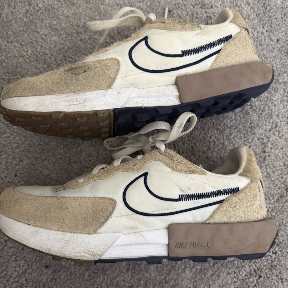 Nike  Tan and White Sneakers